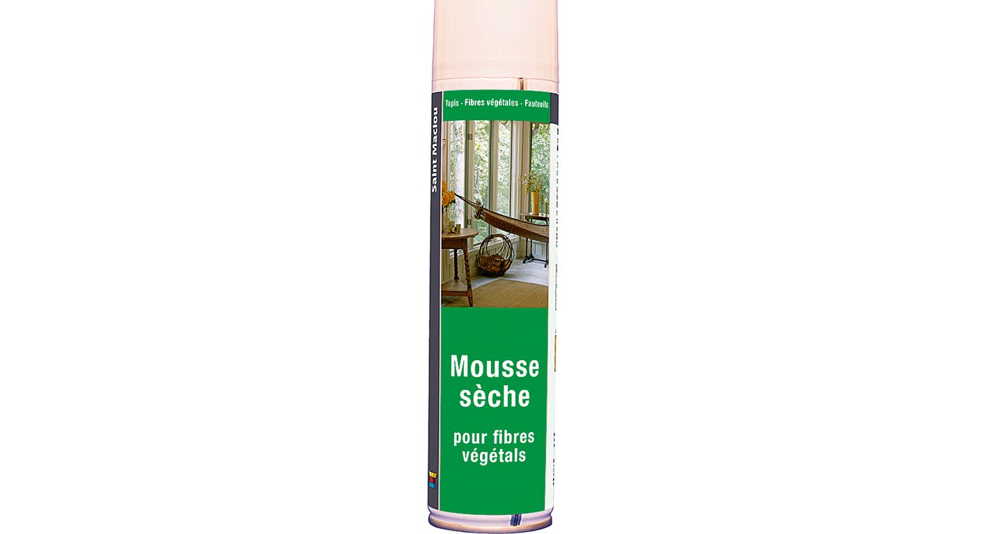 Entretien courant  MOUSSE SECHE, pour tapis et moquette à fibres naturelles, blanc, , 0.40 L