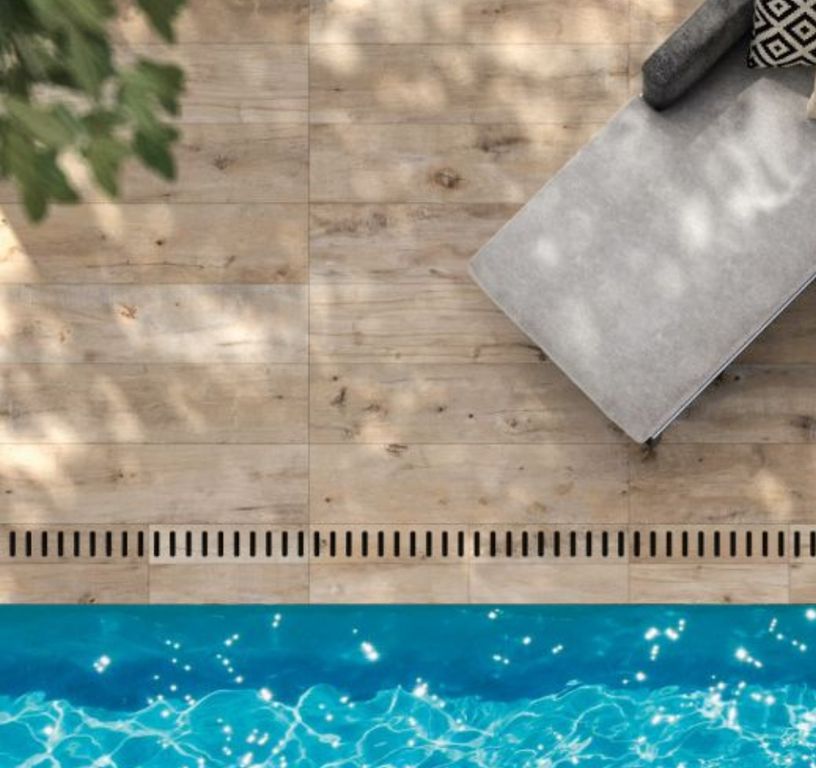 Dalle carrelage 20mm STOCKHOLM, aspect bois 30x120cm, dim 30.00 x 120.00 cm