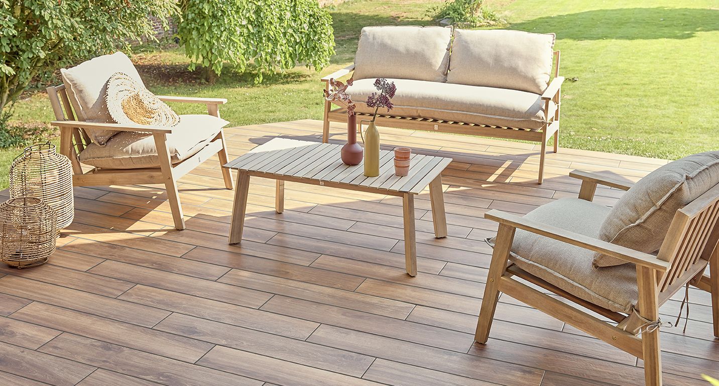 Carrelage TIMBER CHENE GRIP, aspect bois 15x90cm, dim 15.00 x 90.00 cm