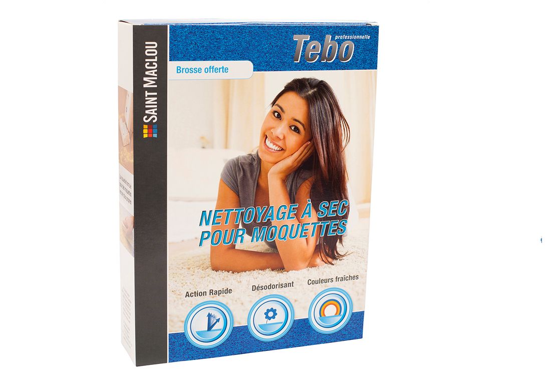 Entretien courant  TEBO A SEC, pour moquette et tapis, jaune, , 0.50 L