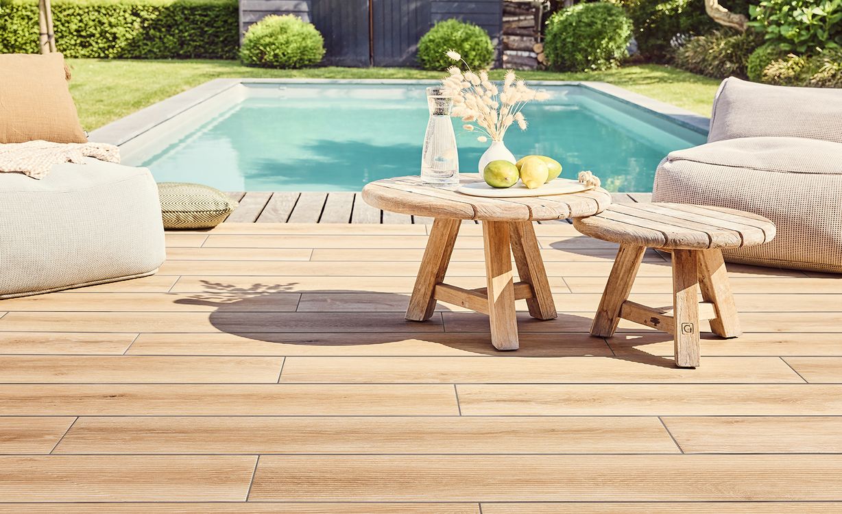 Carrelage LAMA CHENE CLAIR ROBLE, aspect bois 23x120cm, dim 23.00 x 120.00 cm