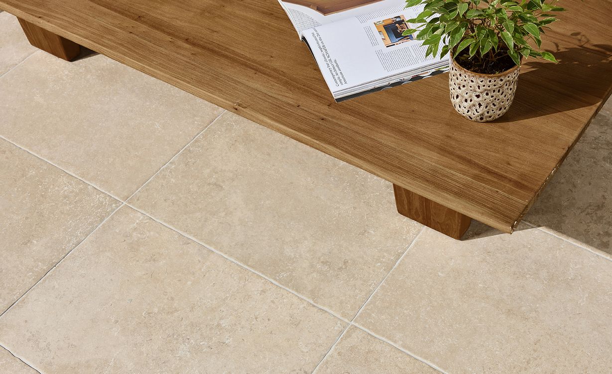 Carrelage VEZELAY GRIP SABLE, aspect pierre 40x60cm, dim 40.00 x 60.00 cm