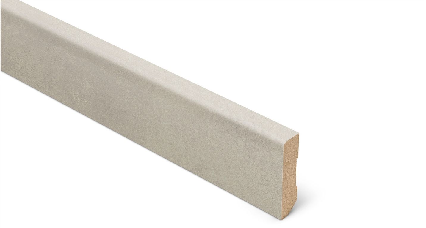 Plinthe  Lamett, mdf placage bois, décor Béton béton, h.6.00 x L. 240.00 cm