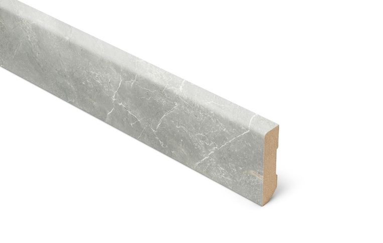 Plinthe  Lamett, mdf placage bois, décor Béton marmo grigio, h.6.00 x L. 240.00 cm