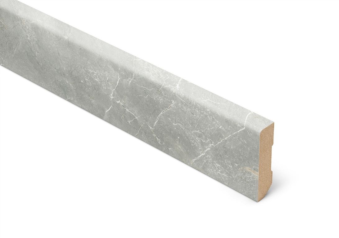 Plinthe  Lamett, mdf placage bois, décor Béton marmo grigio, h.6.00 x L. 240.00 cm