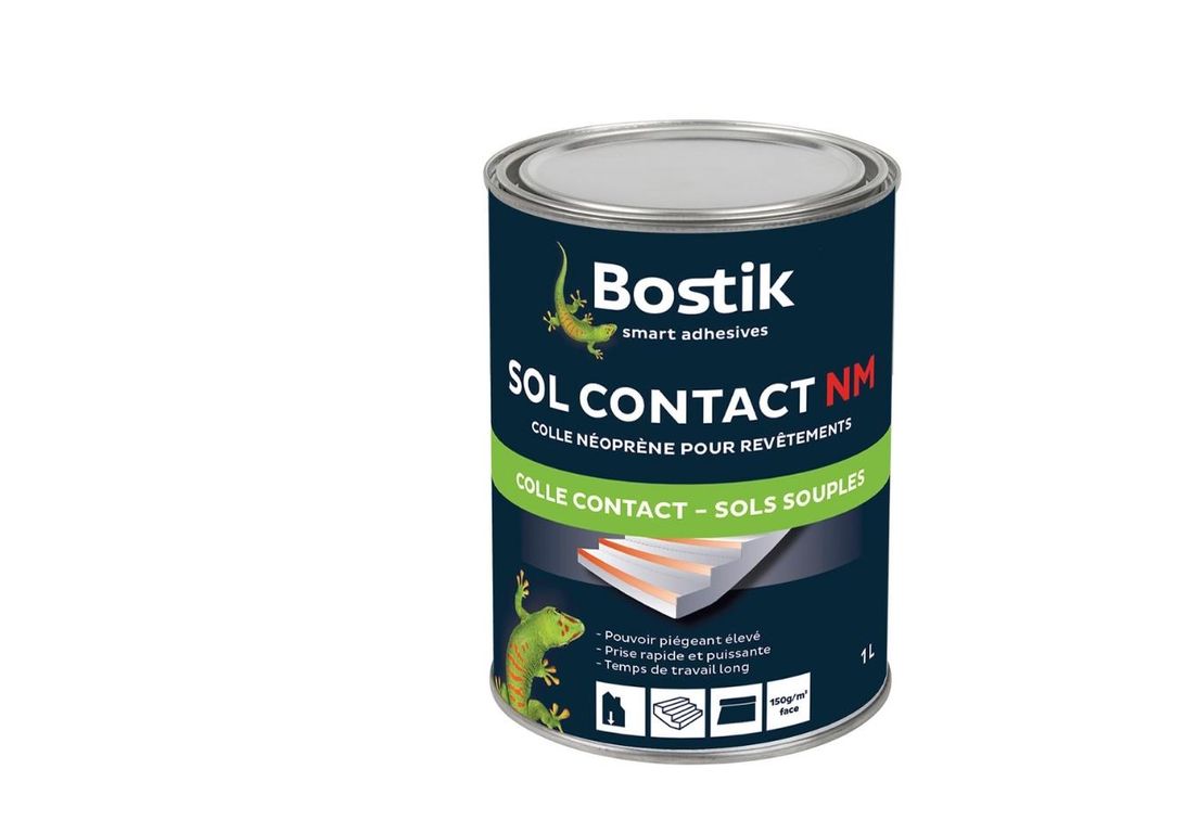 Colle Bostik CONTACT N525 MULTI, pour sols Escalier, pour nez de marche, 0.87 kg