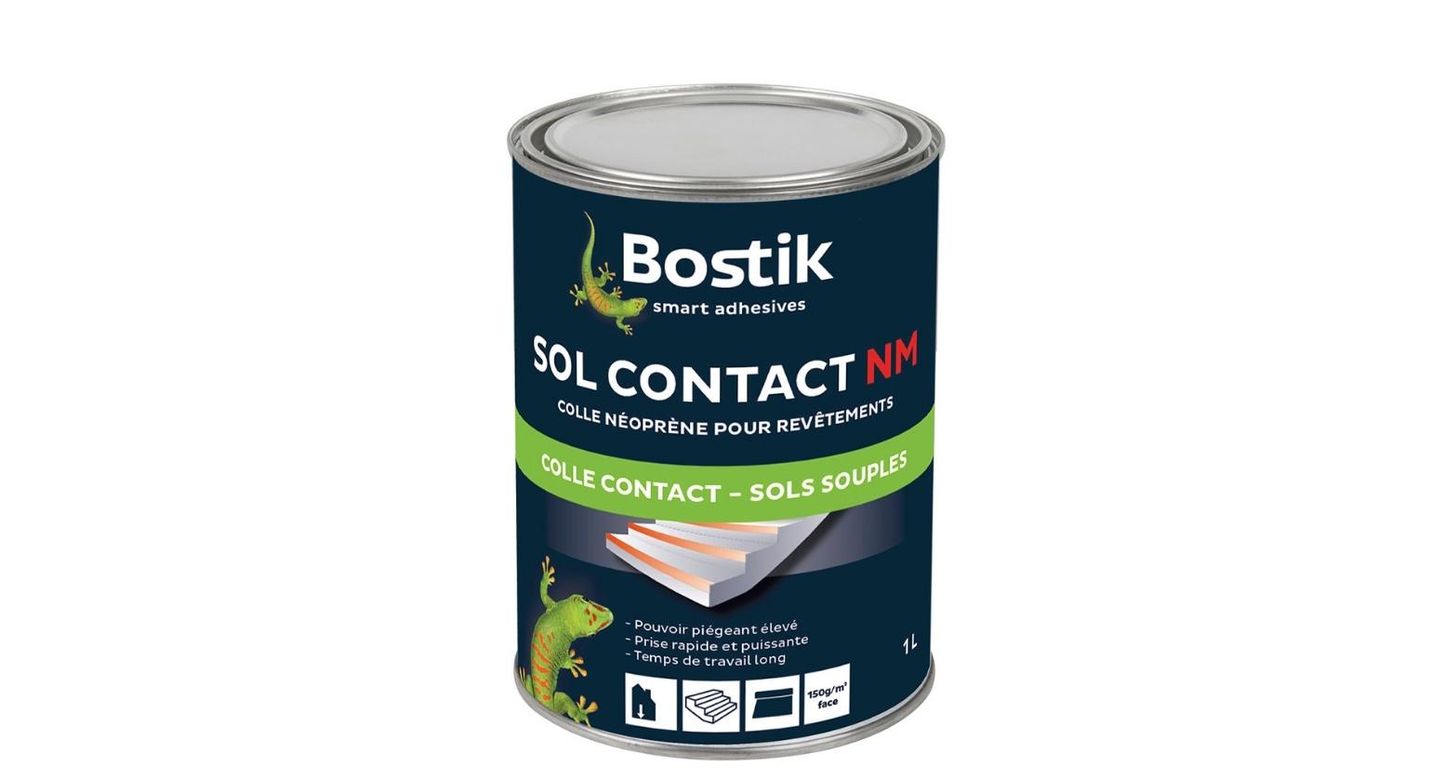 Colle Bostik CONTACT N525 MULTI, pour sols Escalier, pour nez de marche, 0.87 kg
