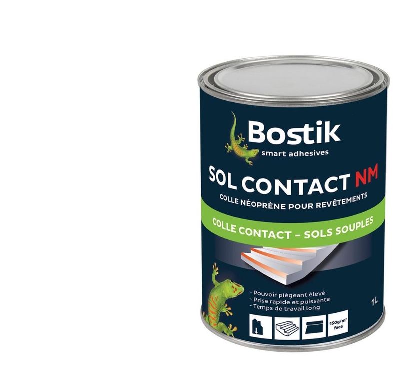 Colle Bostik CONTACT N525 MULTI, pour sols Escalier, pour nez de marche, 0.87 kg