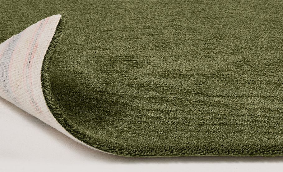 Moquette velours Tessa 4M, col Vert olive, rouleau 4.00 m