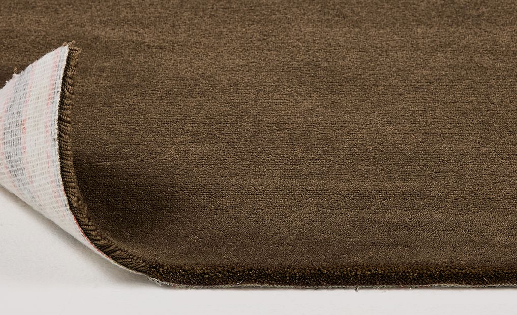 Moquette velours Tessa 4M, col Brun taupe, rouleau 4.00 m