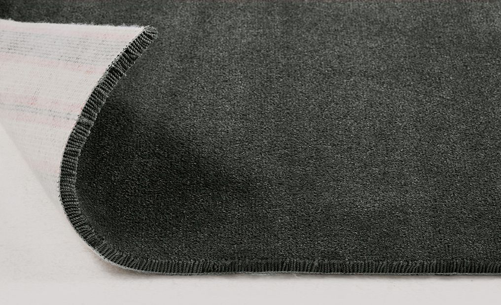 Moquette velours Tessa 4M, col Gris bleuté, rouleau 4.00 m