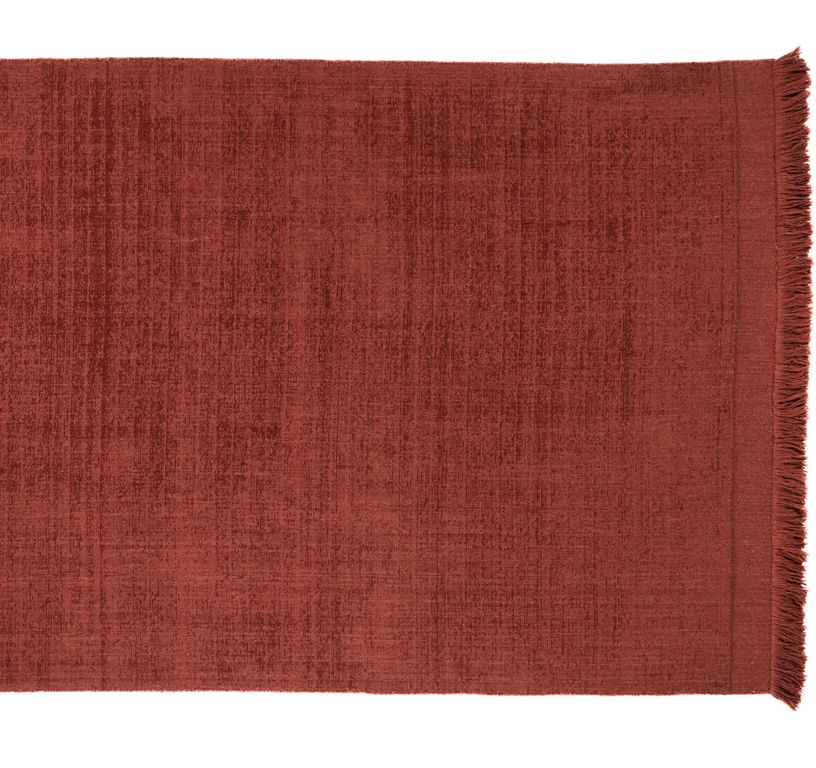 Tapis LENA , uni rouge grenat