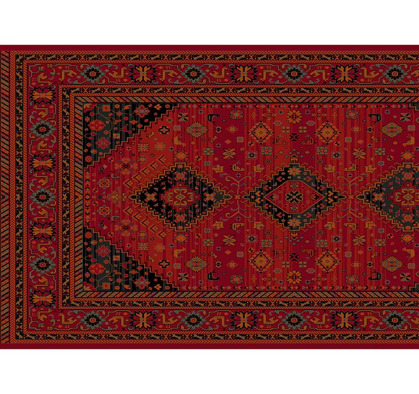 Tapis CHIRAZ , oriental ghasghai rouge