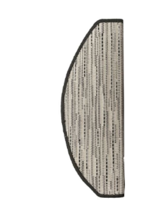 Marchette structuré FLATWEAVE, demi lune col beige, dim 28.00 x 65.00 cm