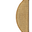 Marchette structuré SISAL MANA, demi lune col beige, dim 28.00 x 65.00 cm