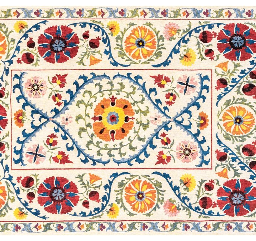 Tapis SUZANI Louis De Poortere, oriental classique Olive wood