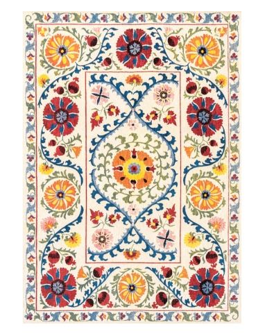 Tapis SUZANI , oriental classiqueOlive wood