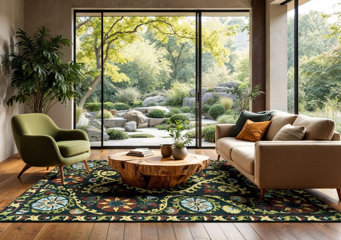 Tapis SUZANI Louis De Poortere, oriental classique Atlantide