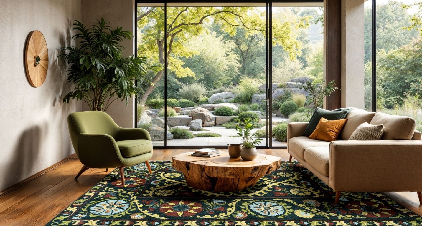 Tapis SUZANI Louis De Poortere, oriental classique Atlantide