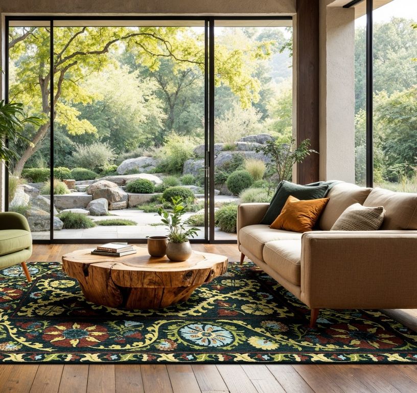 Tapis SUZANI Louis De Poortere, oriental classique Atlantide