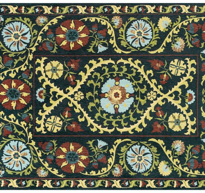 Tapis SUZANI Louis De Poortere, oriental classique Atlantide