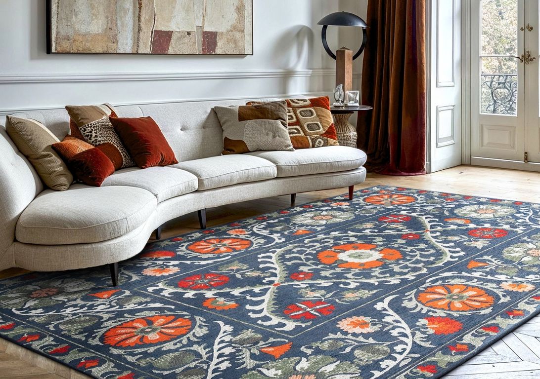 Tapis SUZANI Louis De Poortere, oriental classique Suede