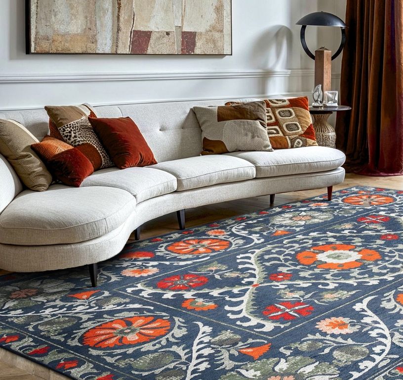 Tapis SUZANI Louis De Poortere, oriental classique Suede