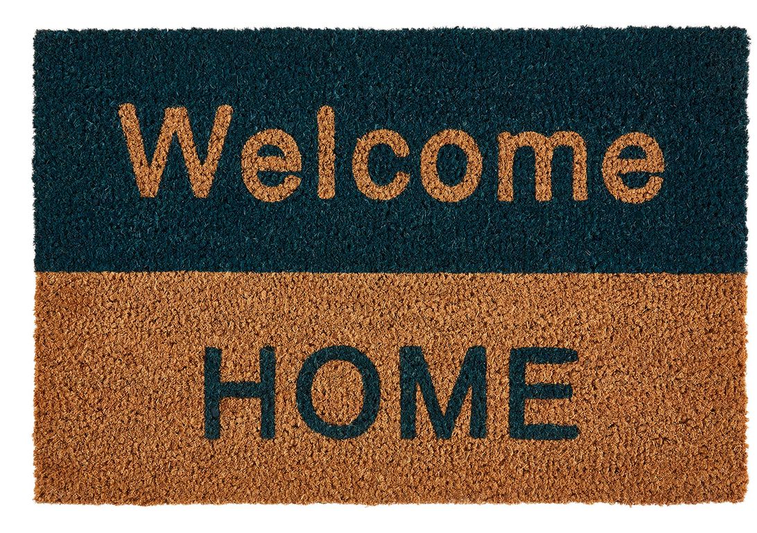Tapis WELCOME , graphique aubergine