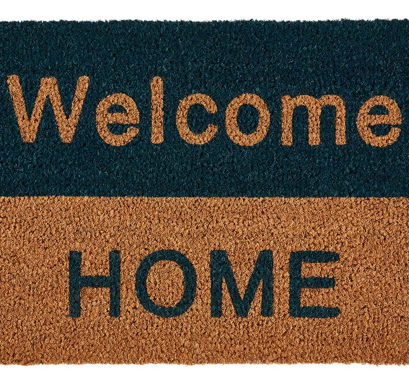Tapis WELCOME , graphique aubergine