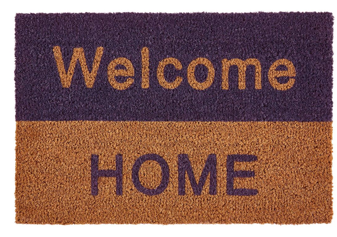 Tapis WELCOME , graphique bleu