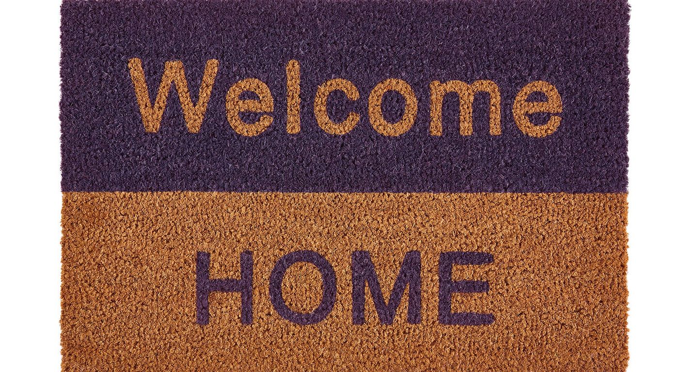 Tapis WELCOME , graphique bleu