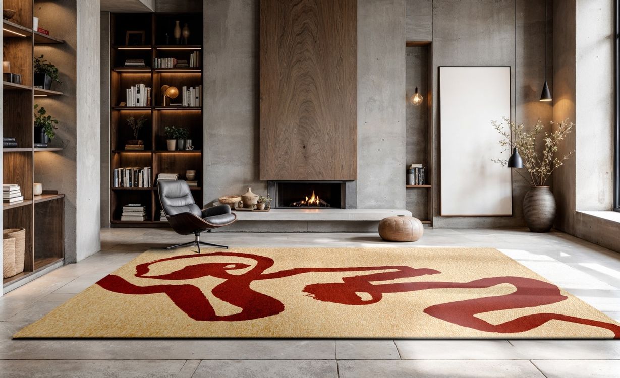 Tapis RIBBON , graphique Imperial red