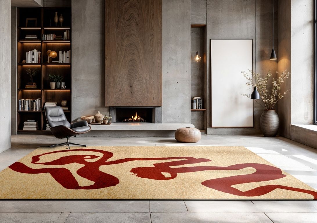 Tapis RIBBON Louis De Poortere, graphique  Imperial red