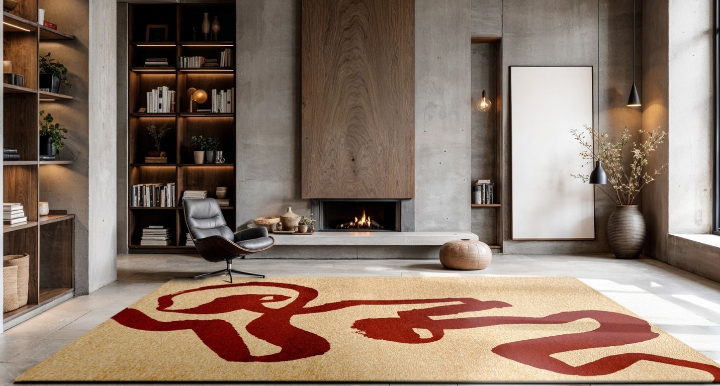 Tapis RIBBON Louis De Poortere, graphique  Imperial red