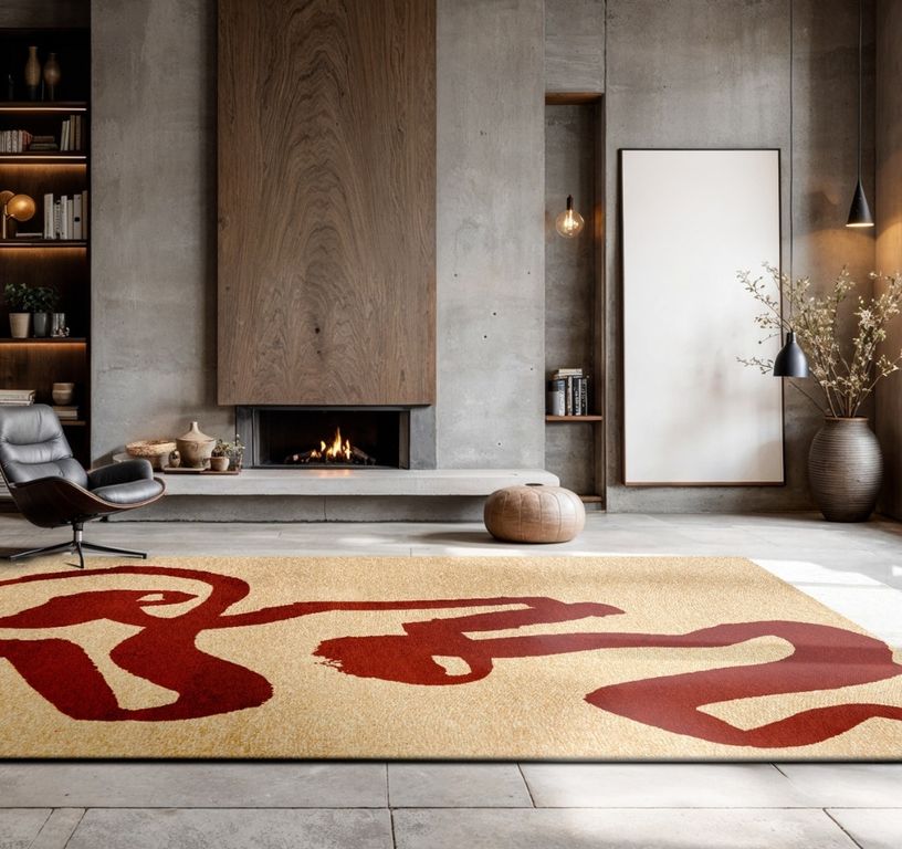 Tapis RIBBON Louis De Poortere, graphique  Imperial red