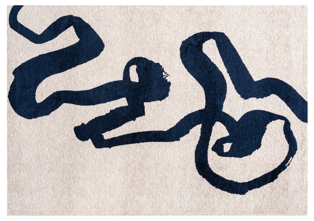 Tapis RIBBON Louis De Poortere, graphique  Sea ink