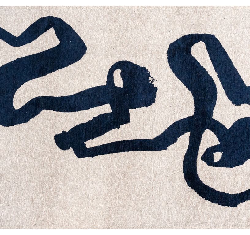 Tapis RIBBON Louis De Poortere, graphique  Sea ink