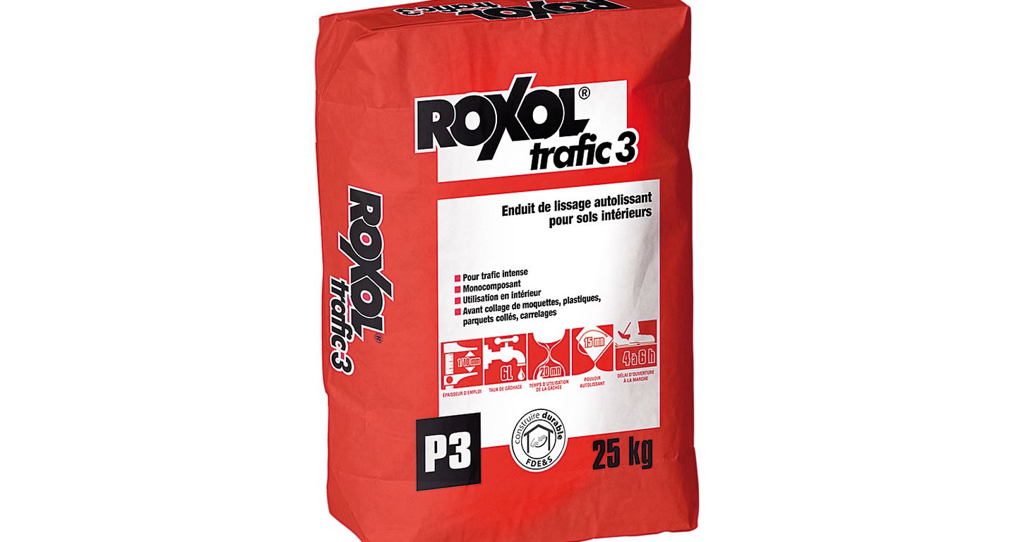 Enduit de ragréage Bostik ROXOL TRAFIC 3,  25.00 kg