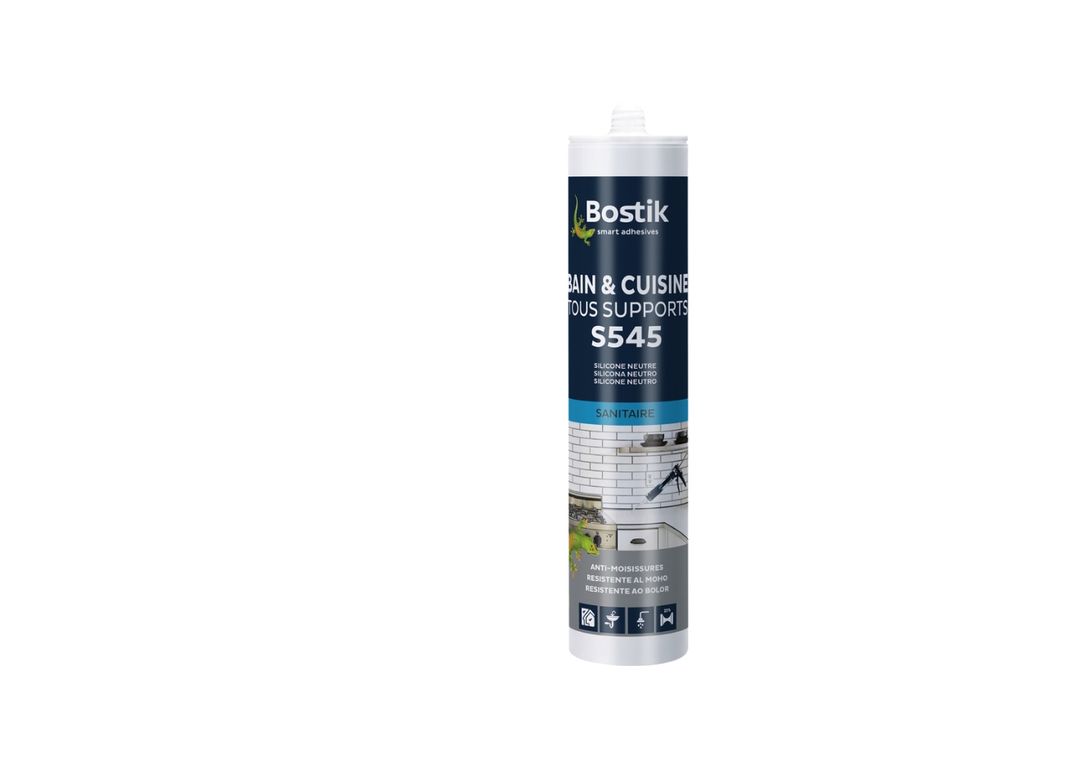 Joint silicone Bostik S545 BAIN CUISINE TOUS SUPPORTS transparent, 300.00 ml