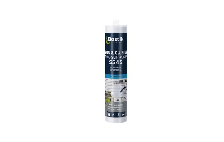 Joint silicone Bostik S545 BAIN CUISINE TOUS SUPPORTS transparent, 300.00 ml