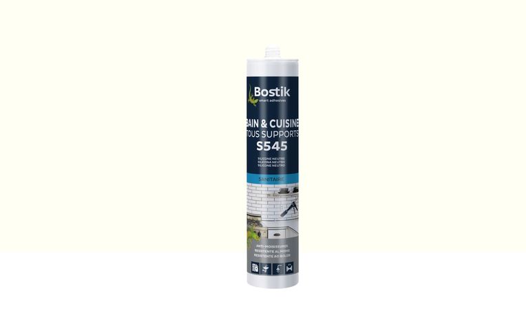 Joint silicone Bostik S545 BAIN CUISINE TOUS SUPPORTS blanc, 300.00 ml
