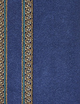 Moquette imprimée ATHENIA RUNNER, col bleu, rouleau 0.69 m