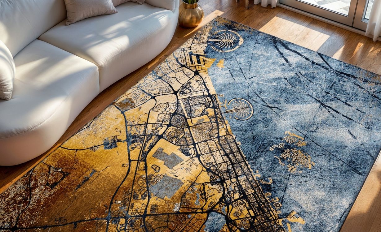 Tapis DUBAI , graphique Gold sea