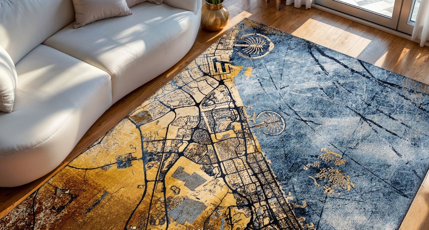 Tapis DUBAI Louis De Poortere, graphique  Gold sea