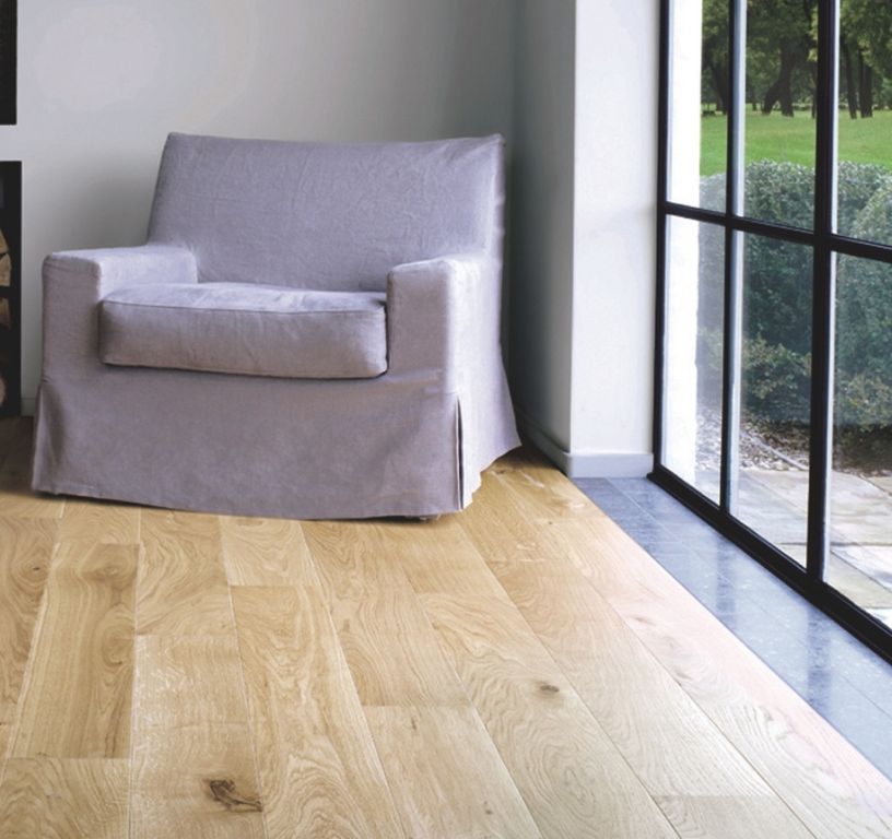 Parquet contrecollé HERITAGE 165 CHENE AUTHENTIQUE, chêne miel, verni, larg. 16.50 cm