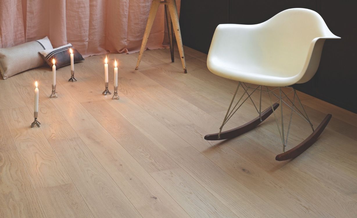 Parquet contrecollé HERITAGE 165 CHENE COURANT, chêne naturel, verni, larg. 16.50 cm
