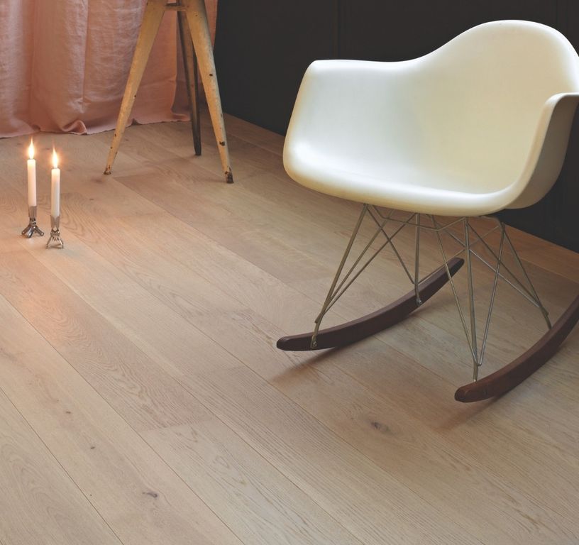 Parquet contrecollé HERITAGE 165 CHENE COURANT, chêne naturel, verni, larg. 16.50 cm