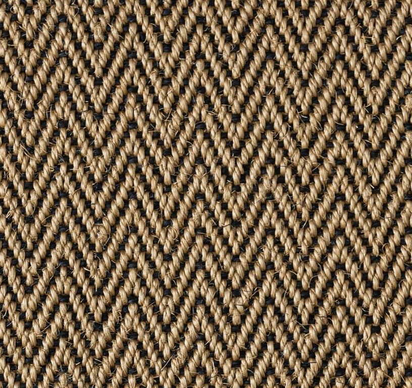 Passage d'escalier SISAL SCHAFT ESC, moquette bouclé, motif Géométrique, col naturel