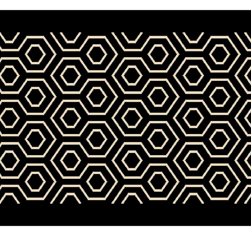 Passage d'escalier AVENUE HEXAGOS, moquette velours ras, motif Géométrique, col noir