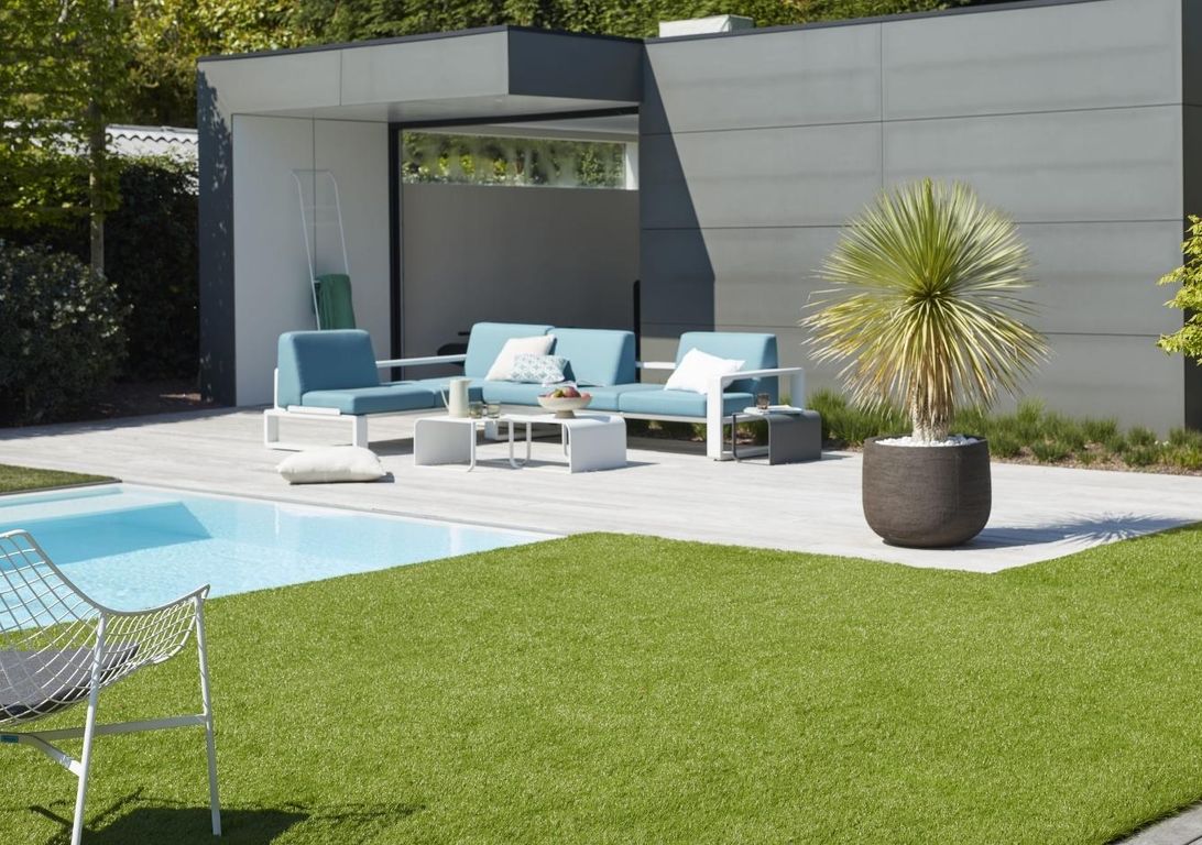 Gazon synthétique CADIZ 2M, épaisseur 40.00mm, rouleau 2.00 m